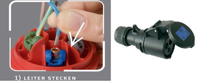 PCE - 116A Black Socket With Screwless Terminals IP44 (213-6TTX)