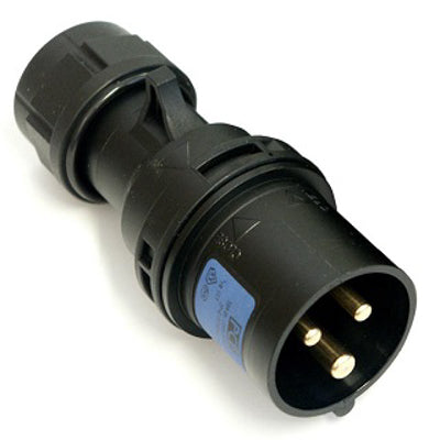 Pce - 16 Amp Plug Ip44 (013-6X) All Black